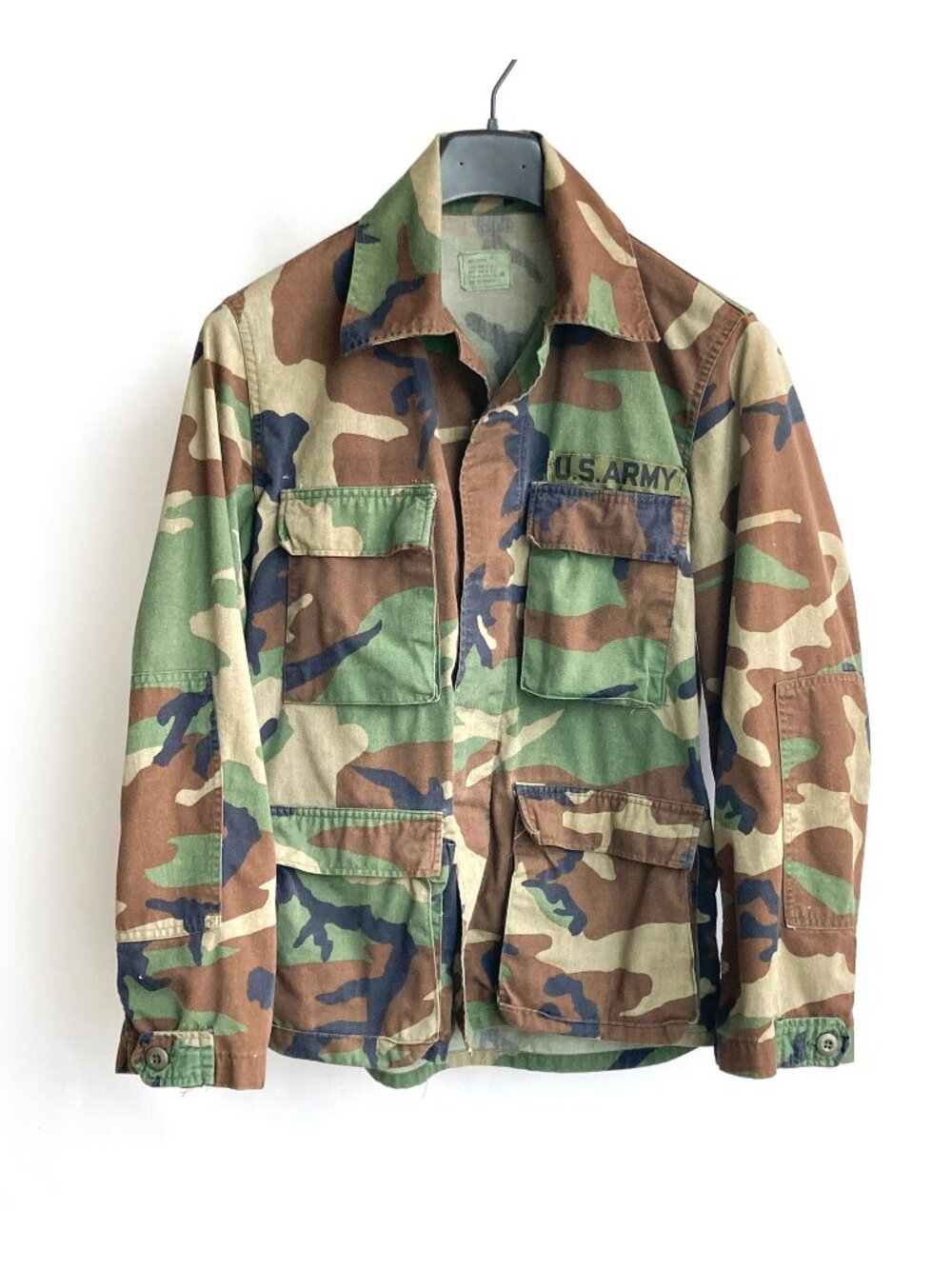 US Army Jacket Woodland Camo Cotton Blend with Pockets